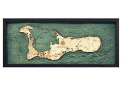 Grand Cayman 3-D Nautical Wood Chart