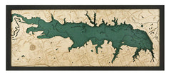 Grapevine Lake, Texas Wood Chart