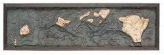 Hawaiian Islands Hawaii 3-D Nautical Wood Chart