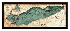 Lake Erie 3-D Nautical Wood Map