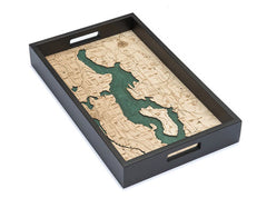 Lake Washington Map Serving Tray