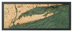 Long Island Sound, 3-D Nautical Wood Chart