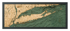 Long Island Sound, 3-D Nautical Wood Chart