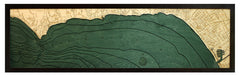 Malibu California Nautical Wood Map