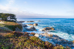 Seascape of Monterey Bay at Sunset in Pacific Grove, California