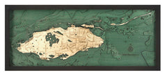 Nassau, Bahamas 3-D Nautical Wood Chart