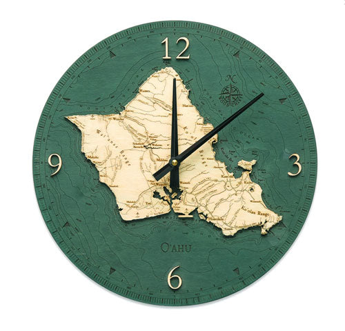 Oahu Wood Clock
