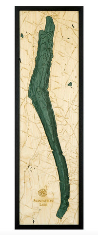 Skaneateles Lake, New York 3-D Nautical Wood Chart