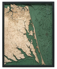 Virginia Beach to Kitty Hawk Wood Map