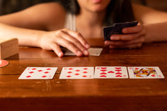 Woman Playing Cribbage