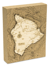 Hawaii (The Big Island) Cork Map