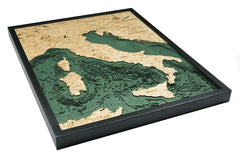 Wood map of Italy
