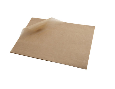 Genware Brown Greaseproof Paper 35x25cm