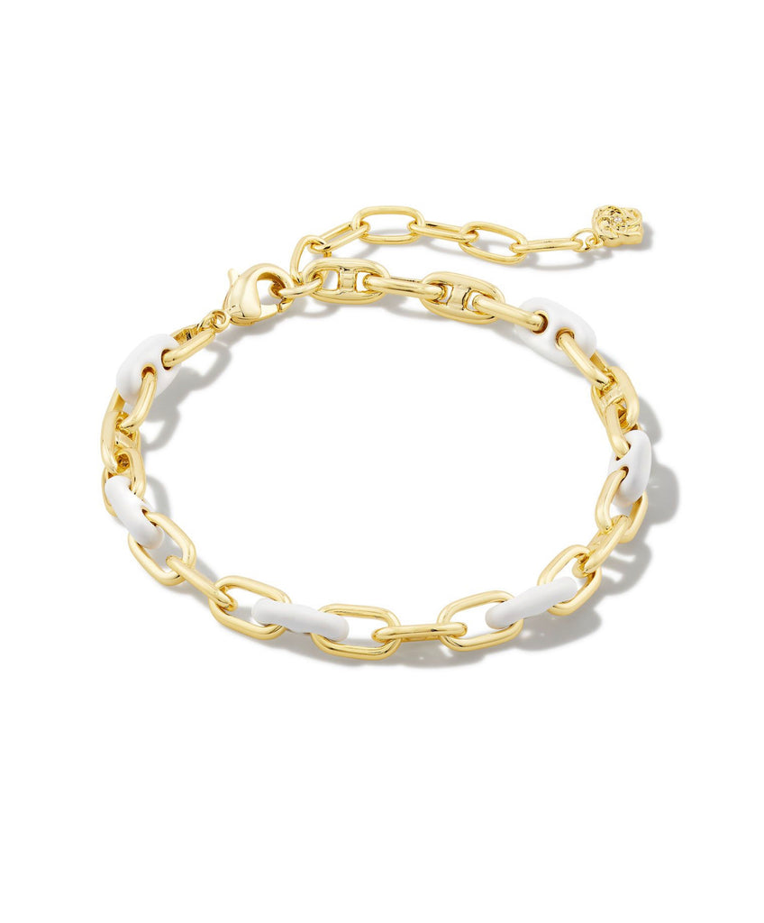 Lillia Crystal Butterfly Gold Delicate Chain Bracelet in White Crystal