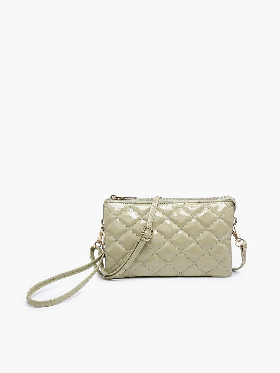 Riley Crossbody - Gloss Quilted Pale Green