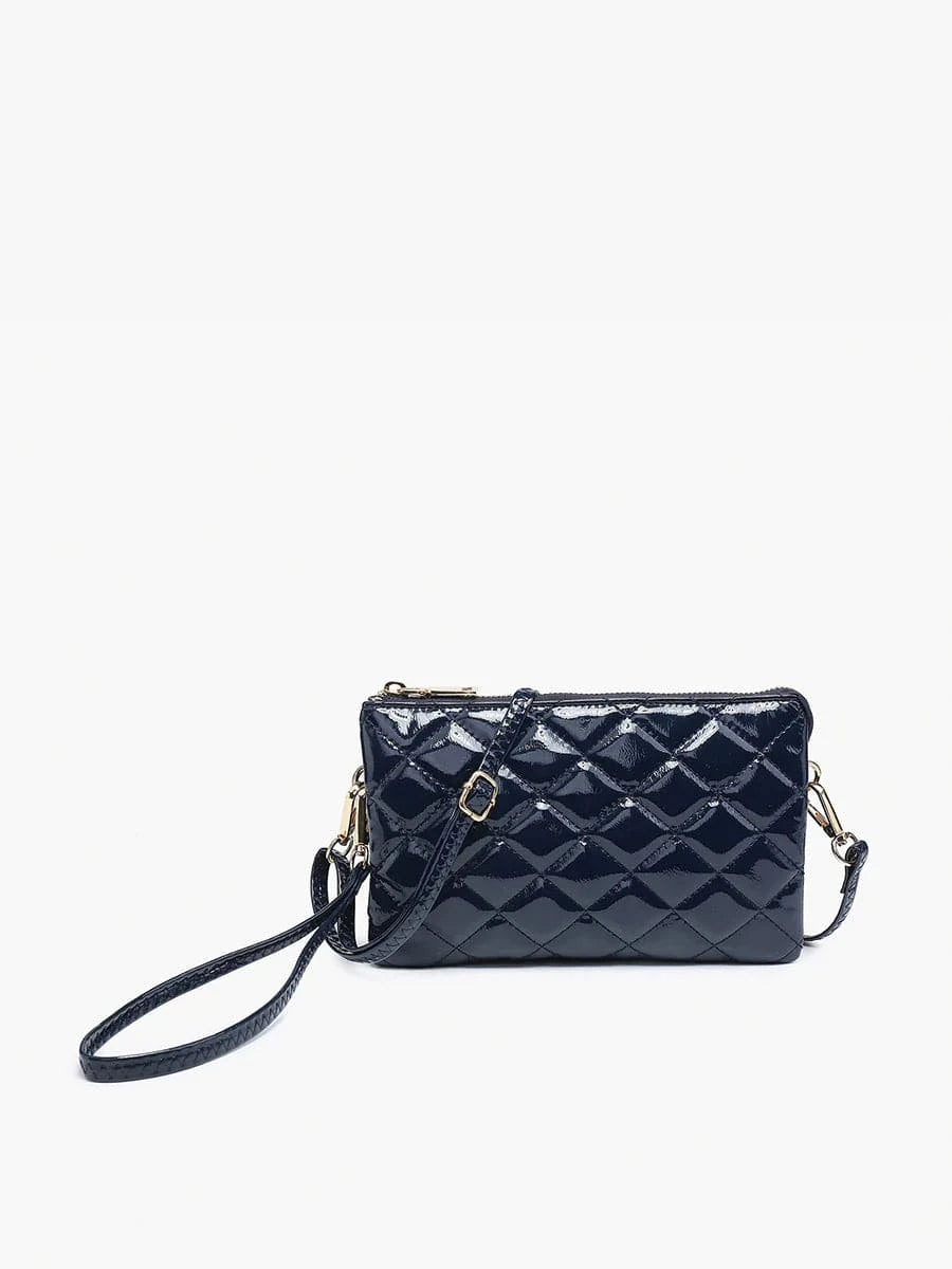 Riley Crossbody - Gloss Quilted Navy