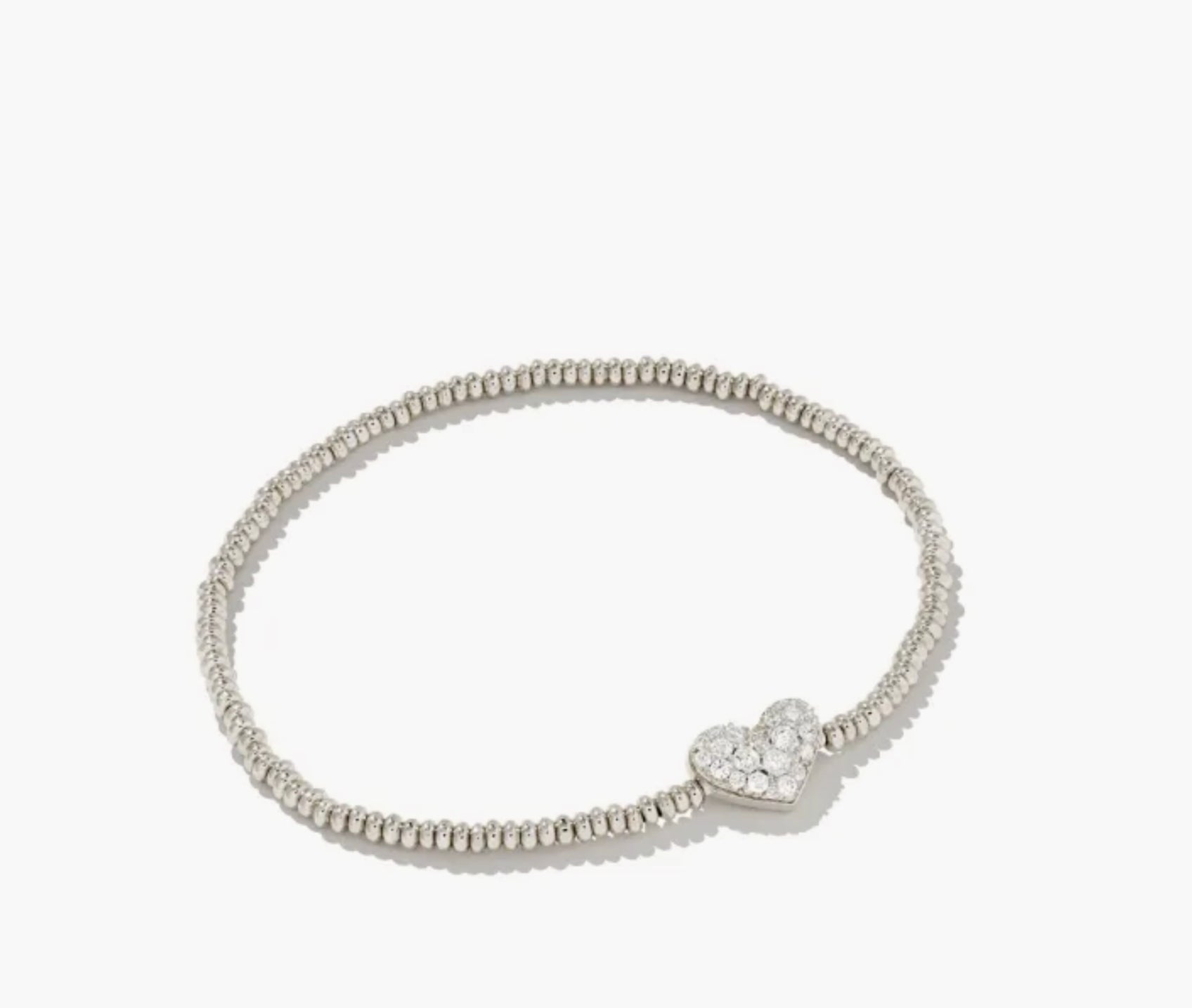 Maddison Daisy Pearl Stretch Bracelet - White Opaque Glass