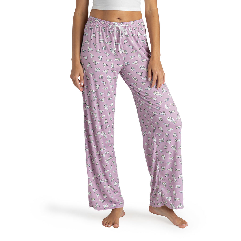 Hello Mello Daydream Lounge Pants Womens Soft Pajama Bottoms Elastic  Waistband Drawstring Tie - Be A Wildflower, Small/Medium at  Women's  Clothing store