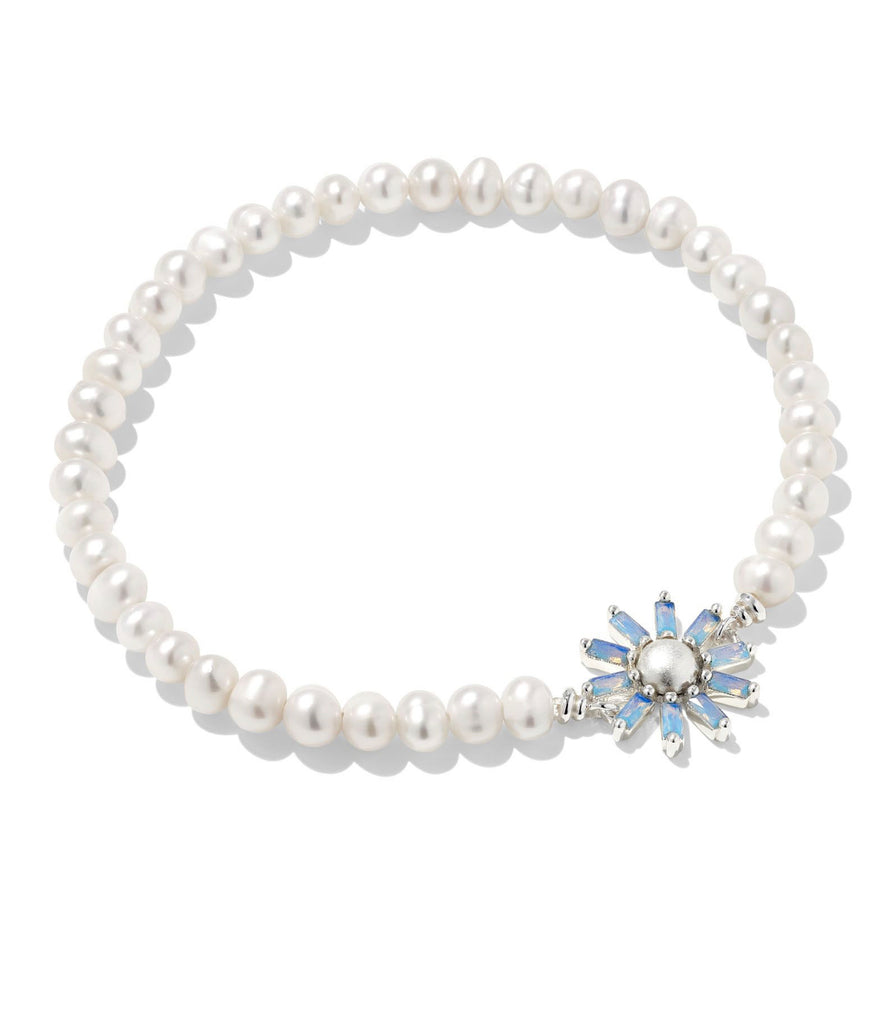 Lillia Crystal Butterfly Gold Delicate Chain Bracelet in White Crystal