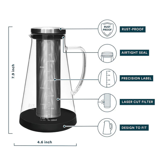 French Press with Thermometer Insulated Stainless Steel Coffee Maker ( –  Nossa Familia Coffee