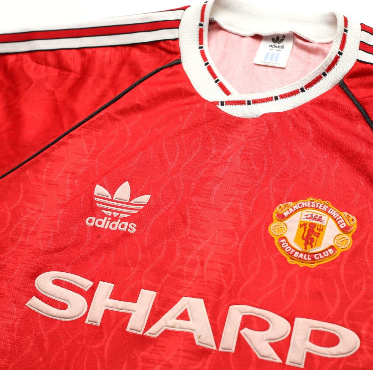 MANCHESTER UNITED 1990/92 AWAY SHIRT - ADIDAS - SIZE MEDIUM – HA7