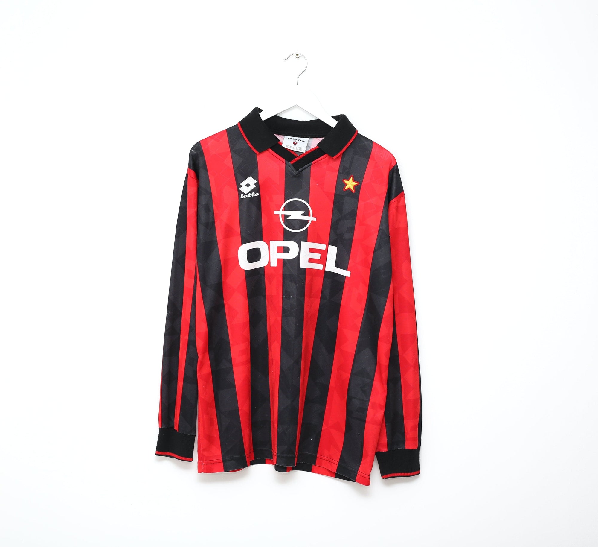 最安値販売中 Lotto AC Milan 94-95 トレーニングシャツ Ｌ サッカー ...