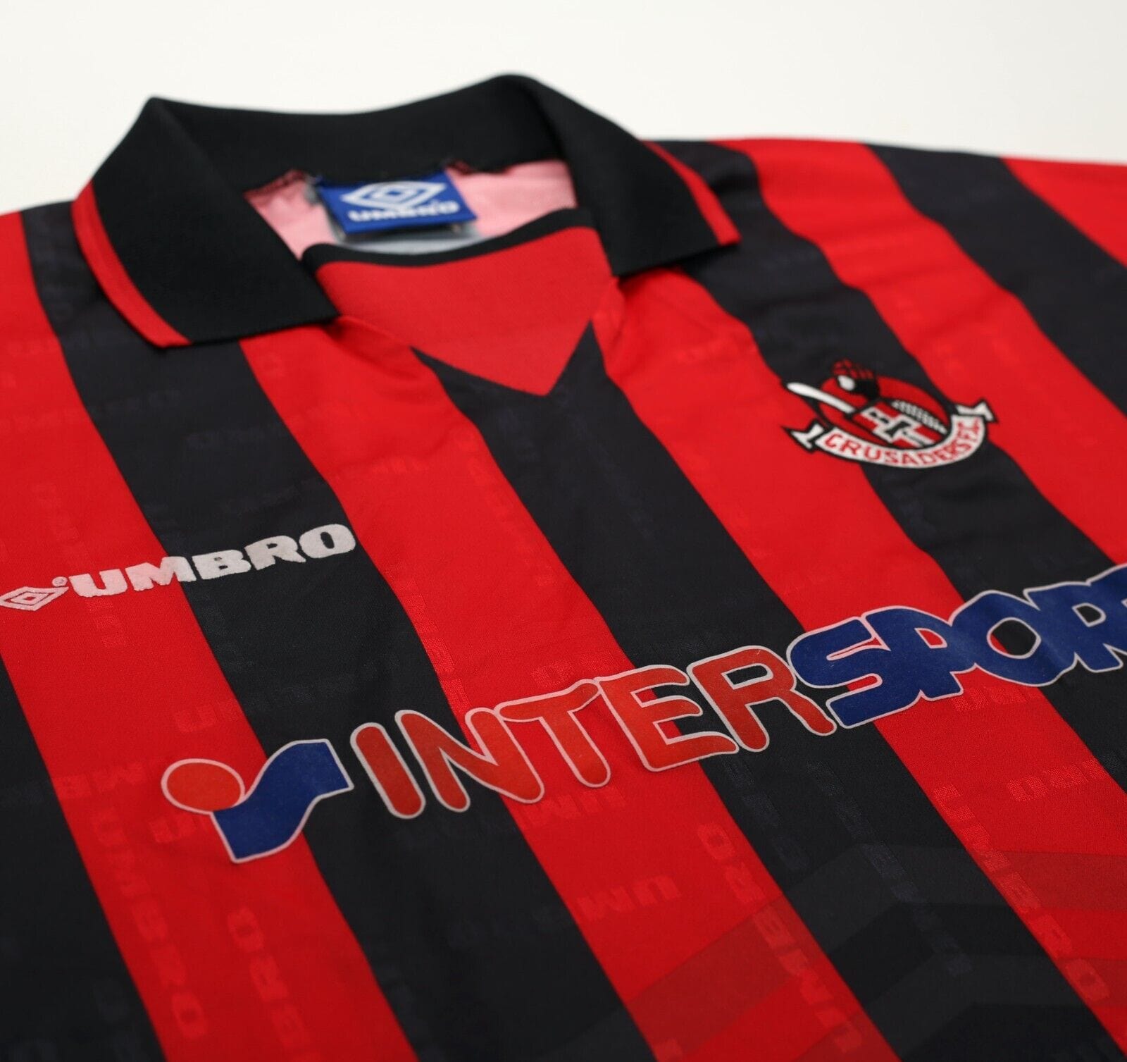 1996 97 crusaders fc vintage umbro home football shirt xl 43365342281975