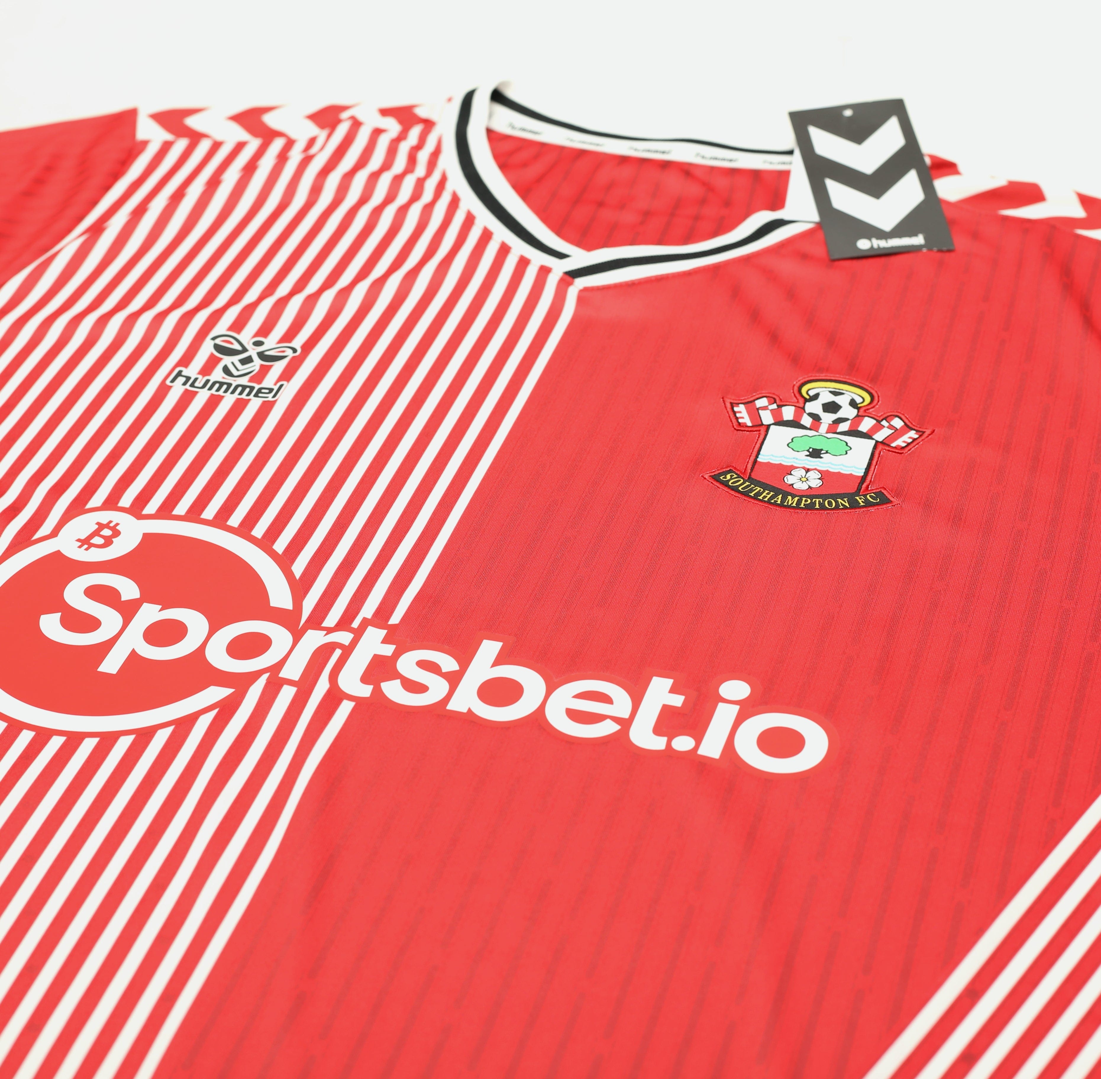 2023 24 southampton hummel home shirt long sleeve 40527472525559
