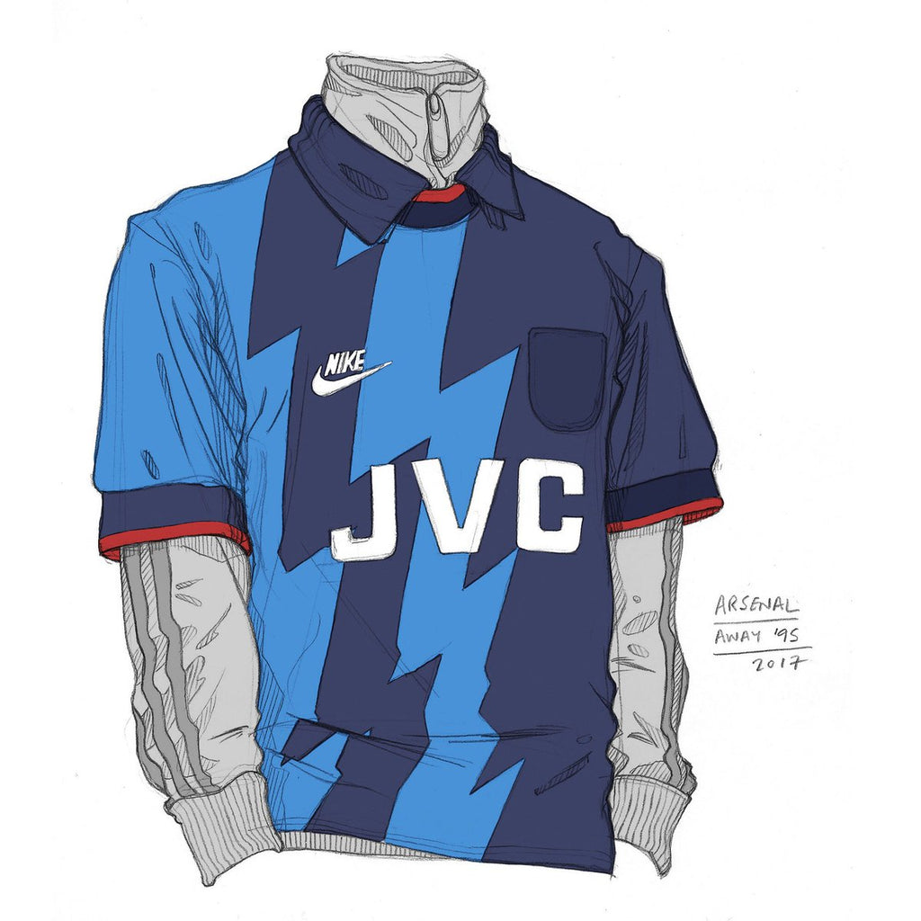 Talisman & Co. | Angelo Trofa Arsenal Kit Sketches | !995 Arsenal Away Kit