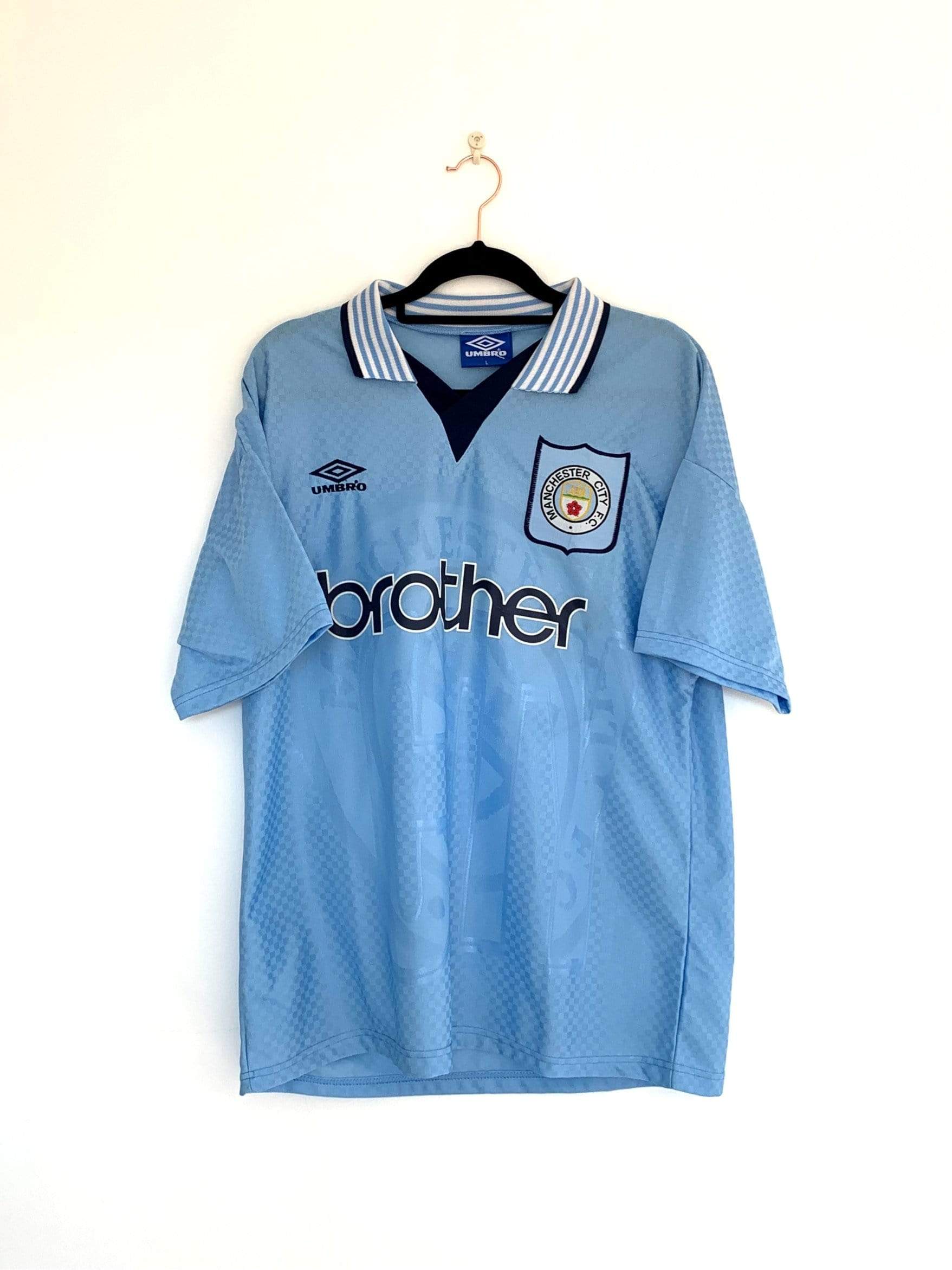 1994-95 Manchester City Home Shirt L (Excellent) - Football Shirt Collective