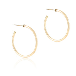 enewton: Round Gold 1.25" Post Hoop - 2mm - Smooth - B Social Boutique