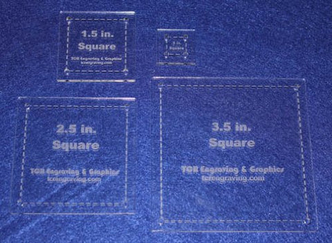 Square Half Size Templates 5 1 5 2 5 3 5 Clear 1 8 Quilting Templates And More