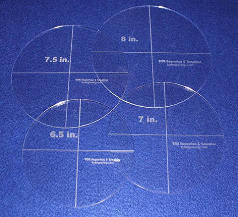 4 Piece Circle Set 6 5 7 7 5 8 1/8 Acrylic Quilting Template