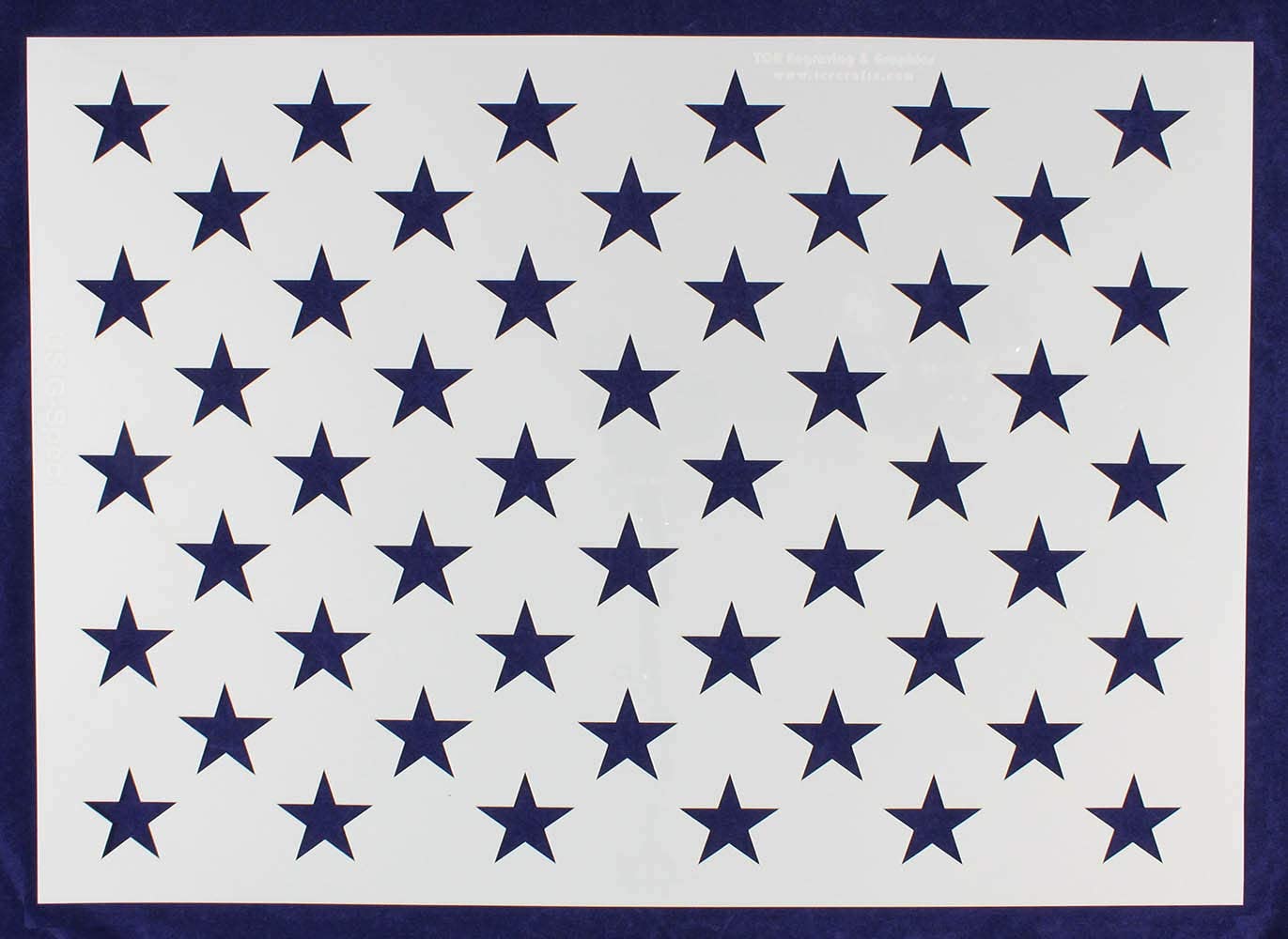 USA Flag 50 Stars Stencil