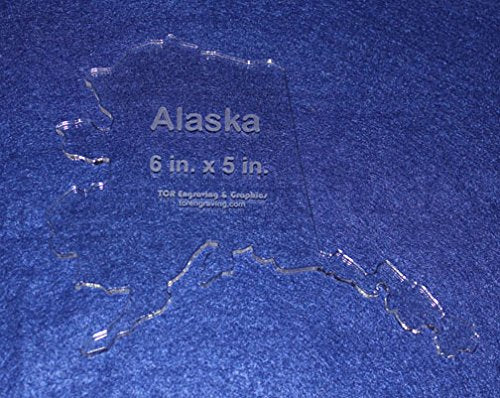 State of Alaska Template 6 quot X 5 quot Clear ~1/4 quot Thick Acrylic Quilting