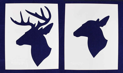 reindeer head stencil