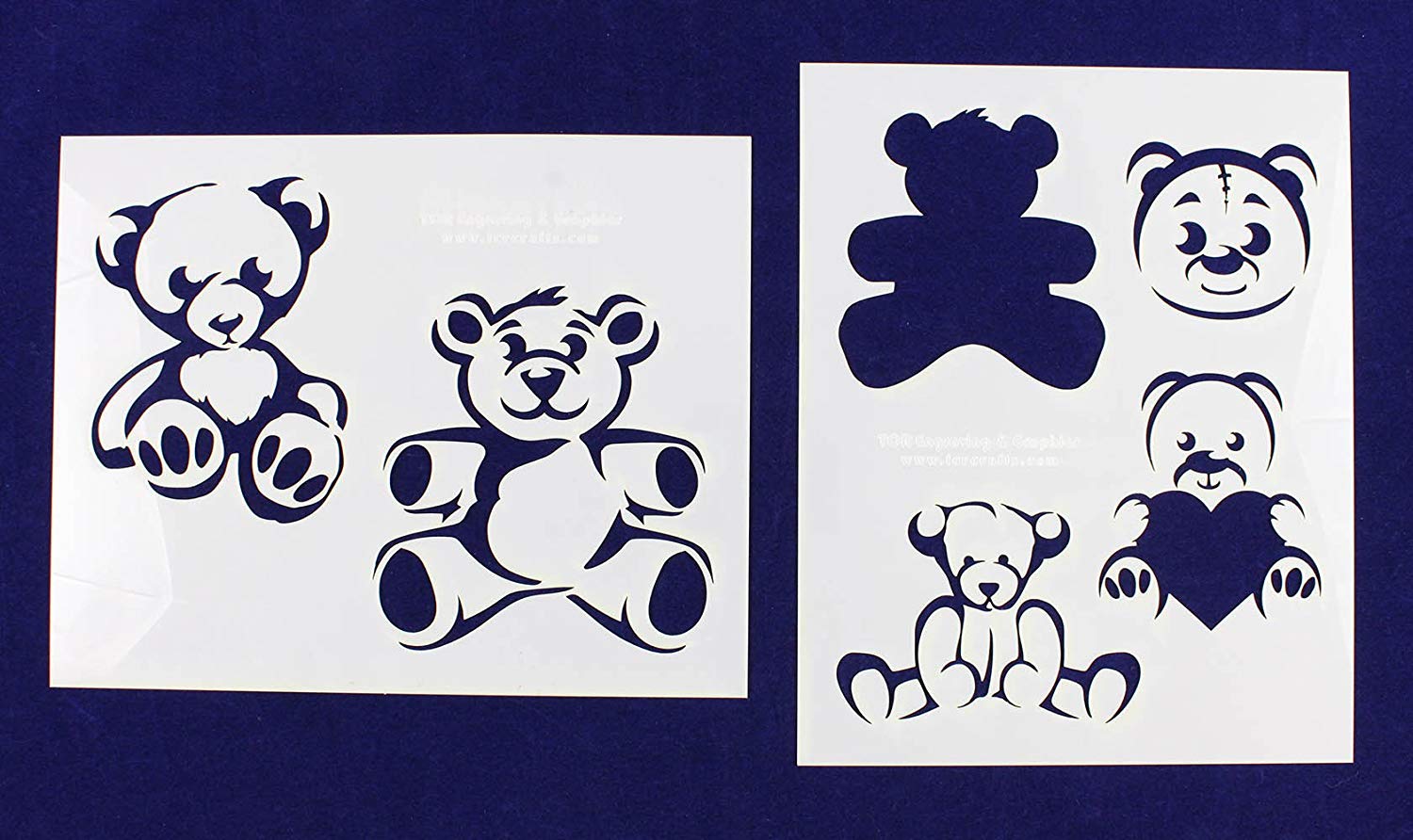 Large Hearts 2 Piece Stencil Set 14 Mil 8 x 10 Painting /Crafts/ Templates