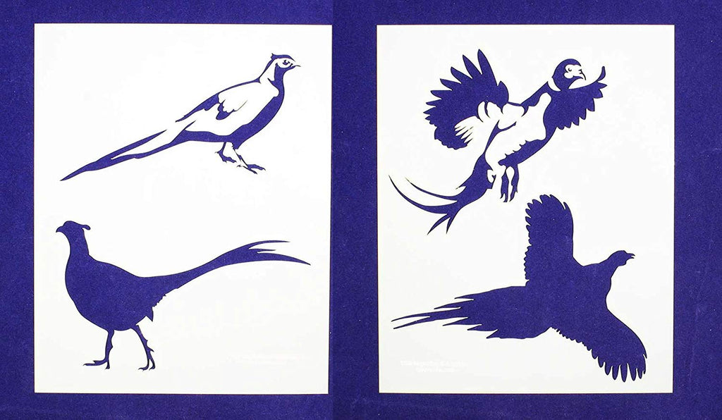 Pheasant Stencils -2 pc set-Mylar 14mil - Painting /Crafts/ Templates ...