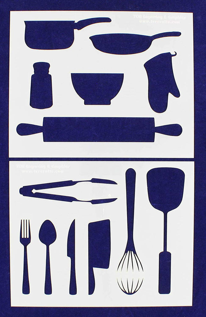 Kitchen Cooking Stencils 2 Piece Set 14 Mil 8 X 10 Painting Cr   71n6vdikHyL. SL1500 1024x1024 