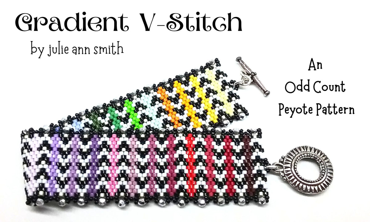 GRADIENT V-STITCH Bracelet Pattern – Julie Ann Smith