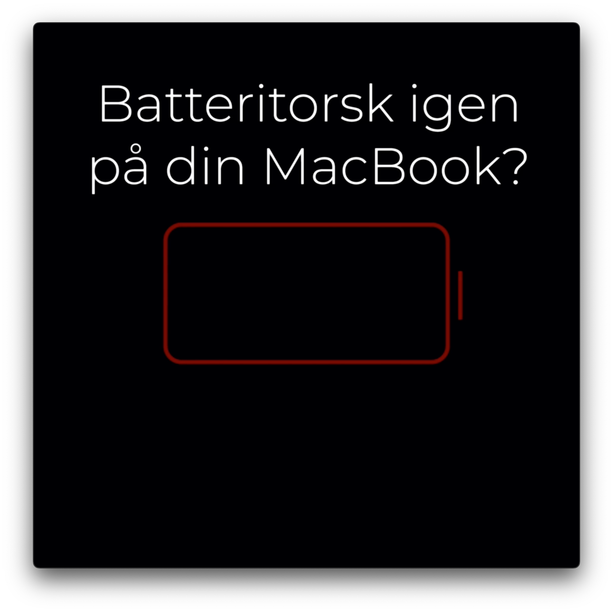 Batteritorsk igen på din MacBook?