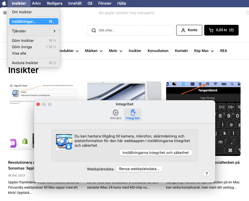 Justera dina web-appar