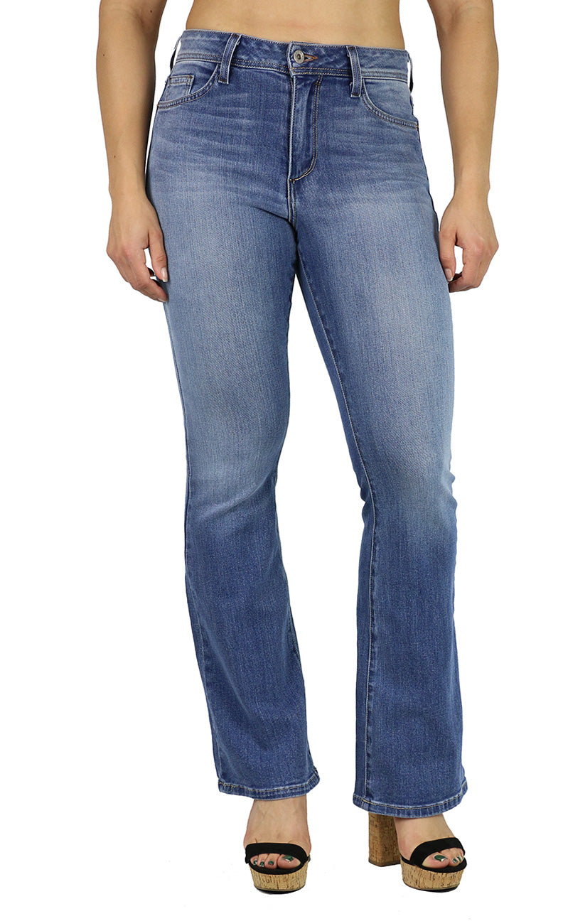 Hazel Petite Flare Medium Wash - Fran Denim product image