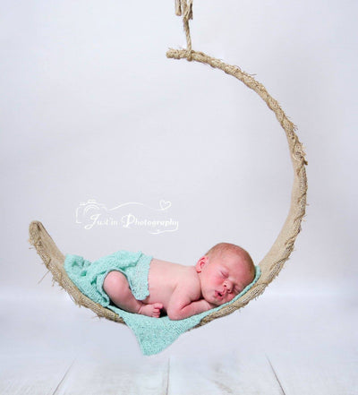 Rustic Moon Floor Hammock Swing Newborn Studio Props