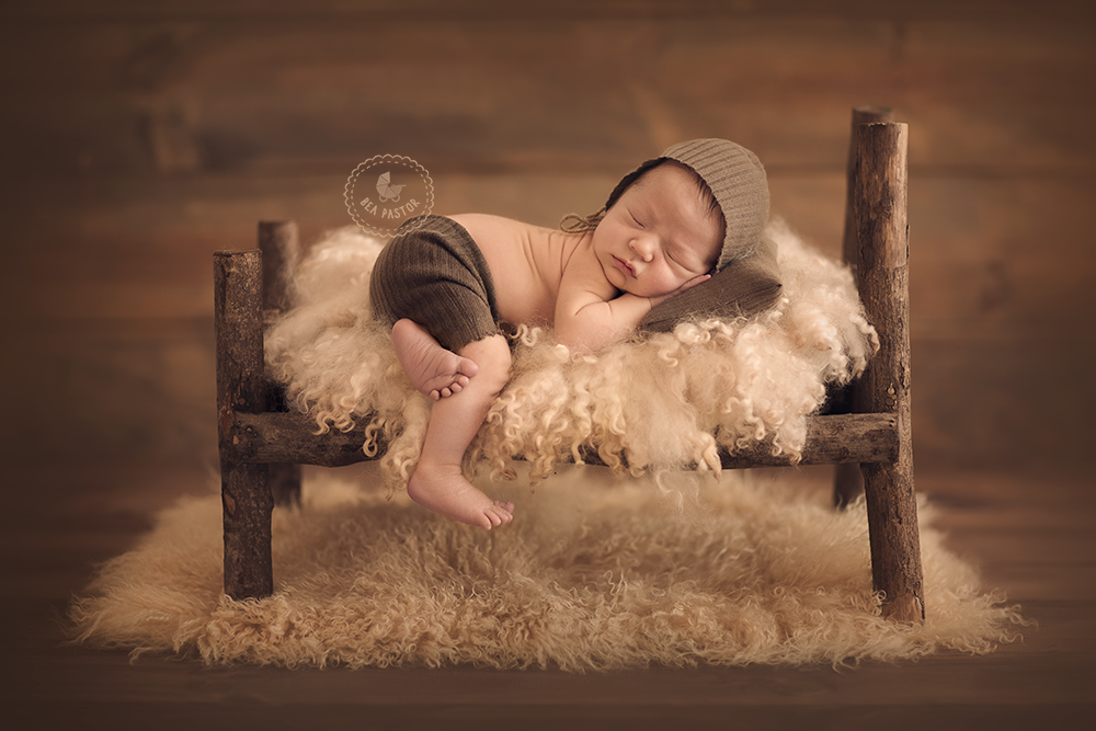 newborn photography bed