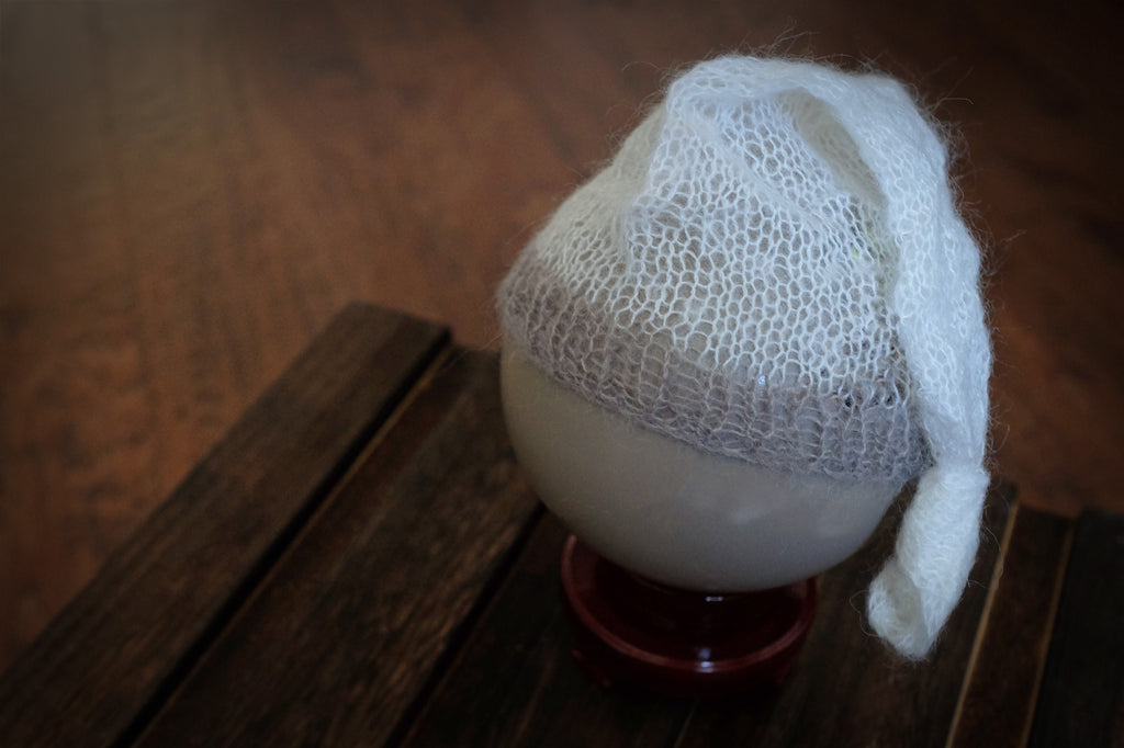 Mohair Sleeping Hat - Milk White