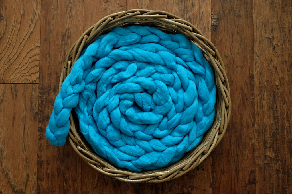 Wool Braid - Acid Blue
