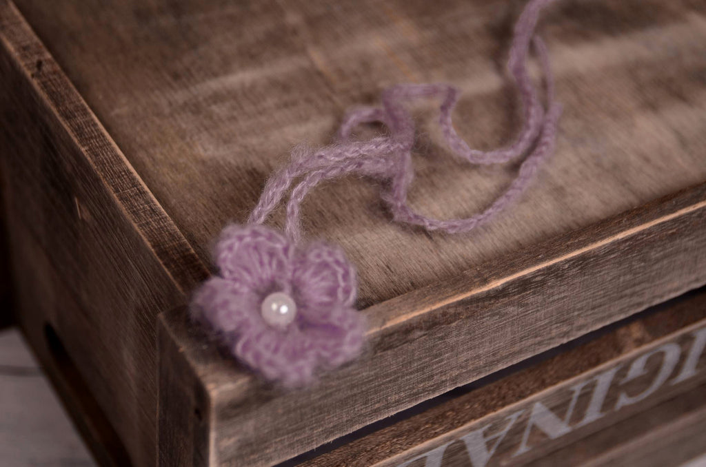 Mohair Flower Headband - Lavender