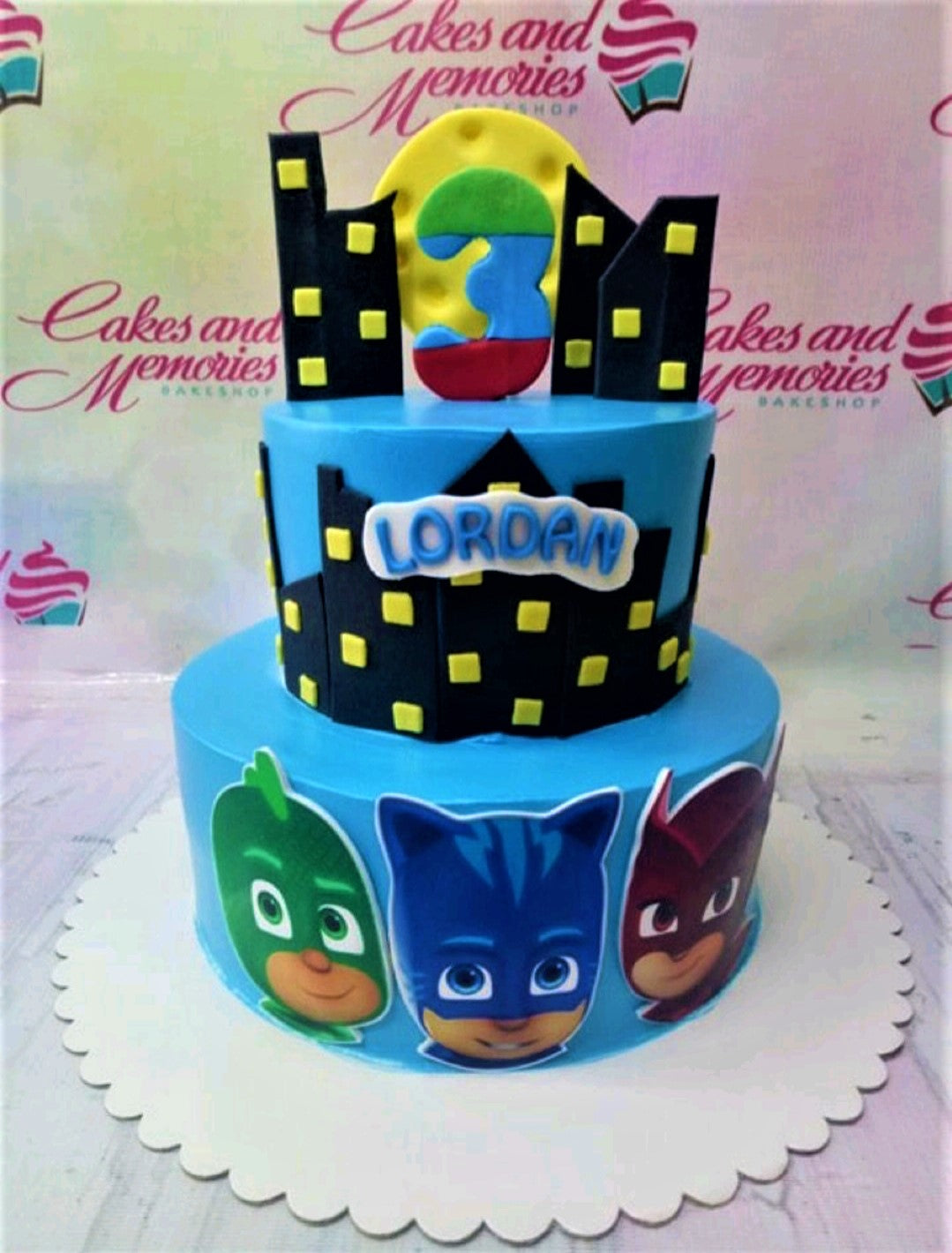 PJ Mask Cake - 2124 – Cakes and Memories Bakeshop