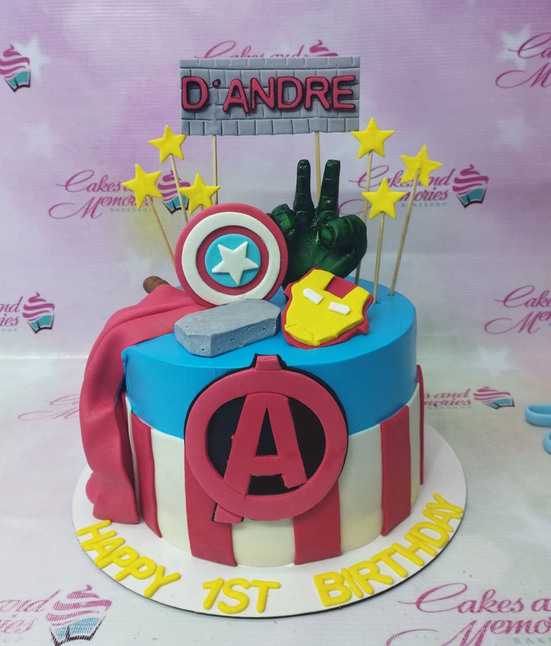 Avengers Cake - 1150 – Cakes and Memories Bakeshop